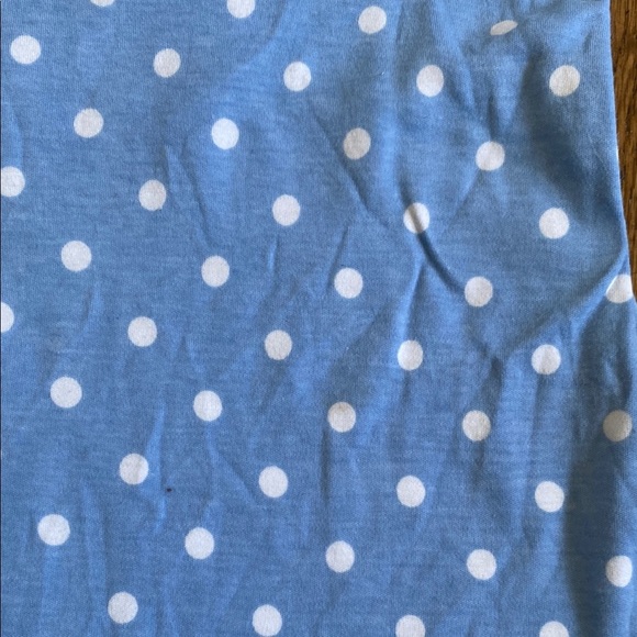 Blue with white polka dot and ruffle, Claire&Charlie Frozen smocked tunic, size6 - Picture 15 of 16